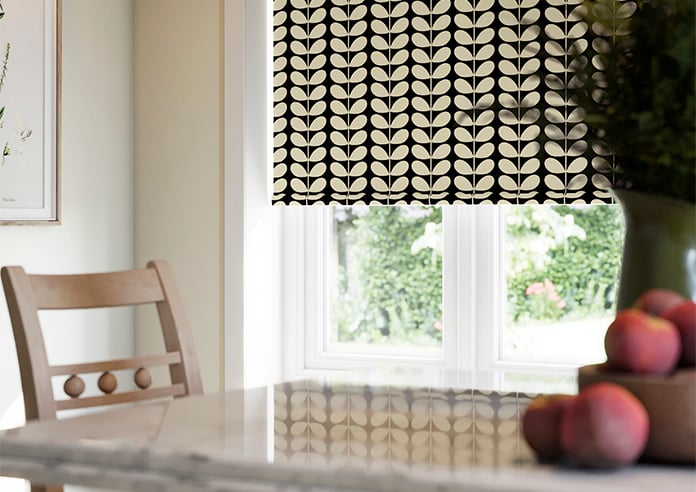 Orla Kiely Solid Stem, Black - Twist&Fit Roller Blind - Image 5